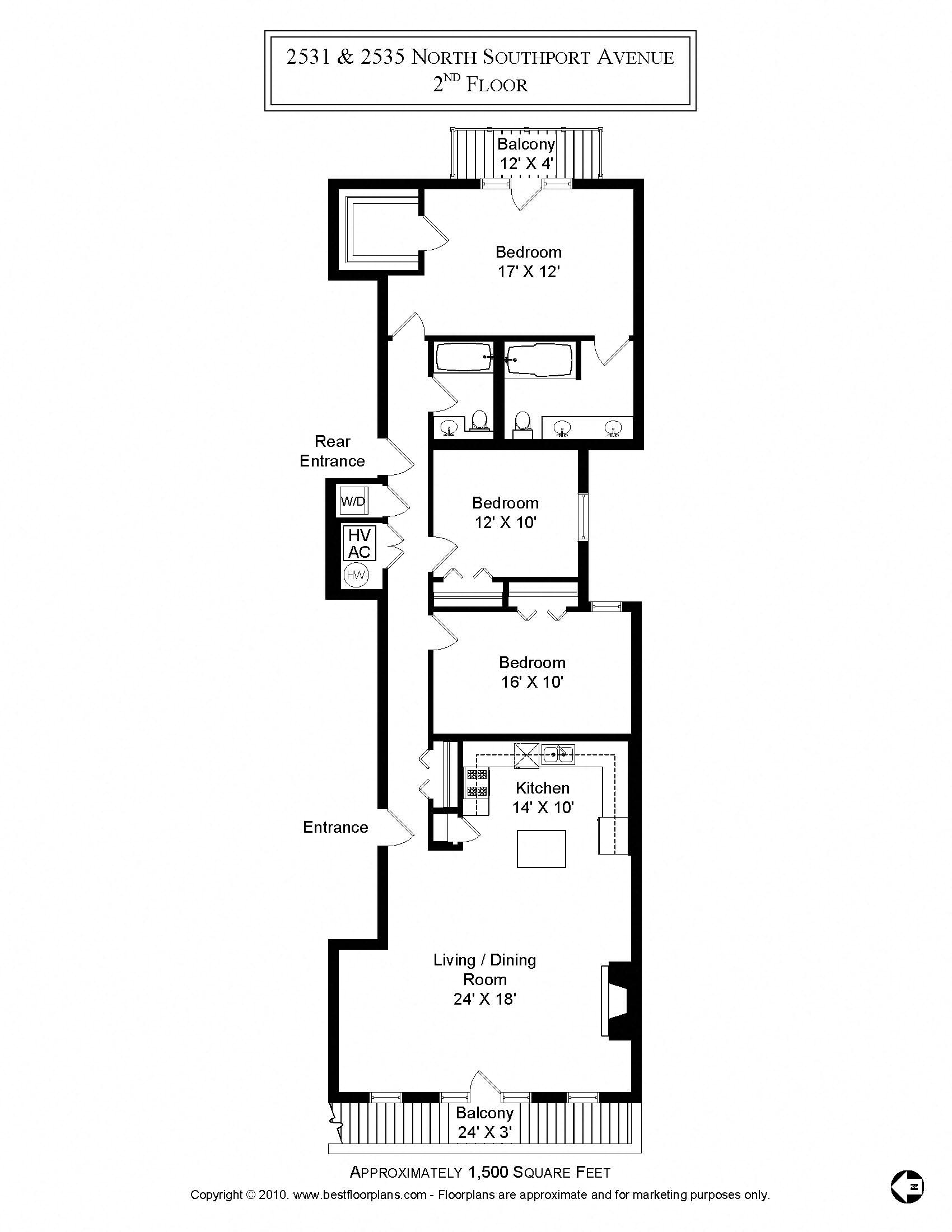3 Bed 2 Bath