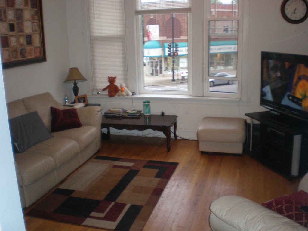 the living room is clean and ready for us to use