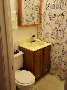a small bathroom with a toilet and a sink
