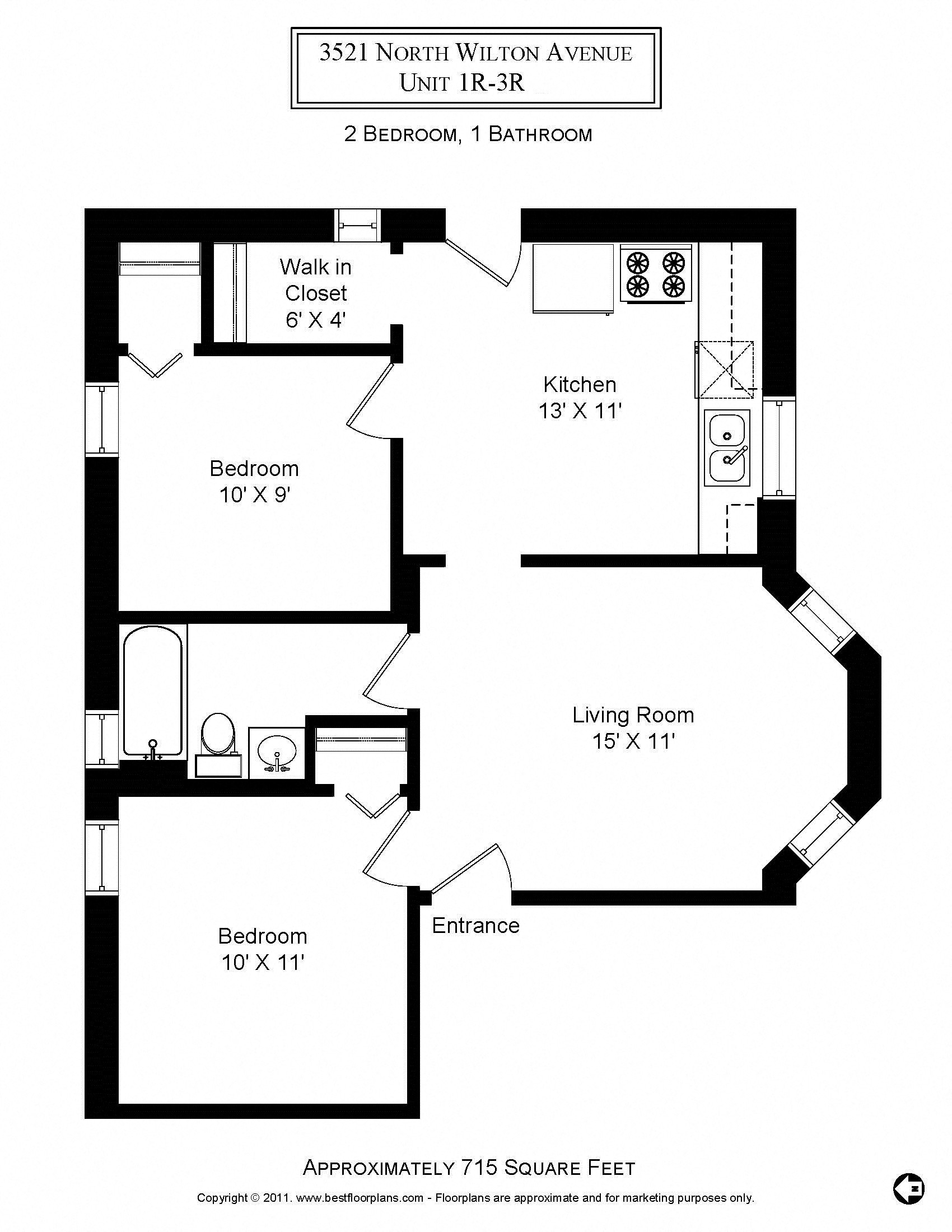 2 Bed / 1 Bath Modern Rehab