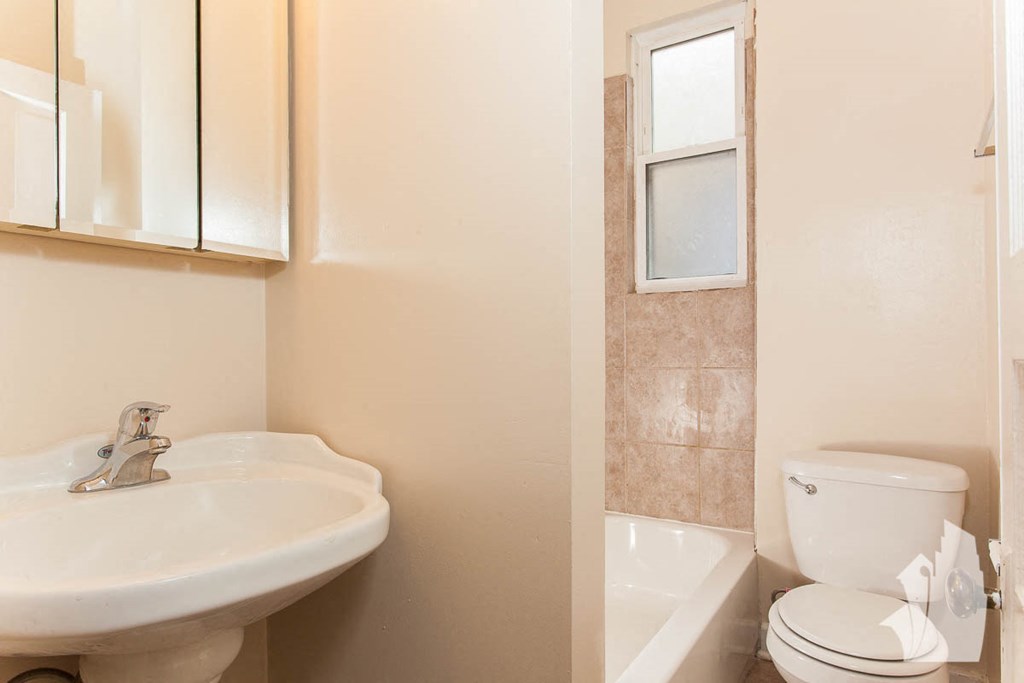 a bathroom with a sink and a toilet