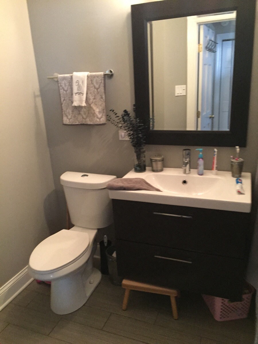 a small bathroom with a toilet and a sink