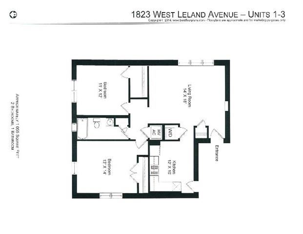 2 Bed 1 Bath
