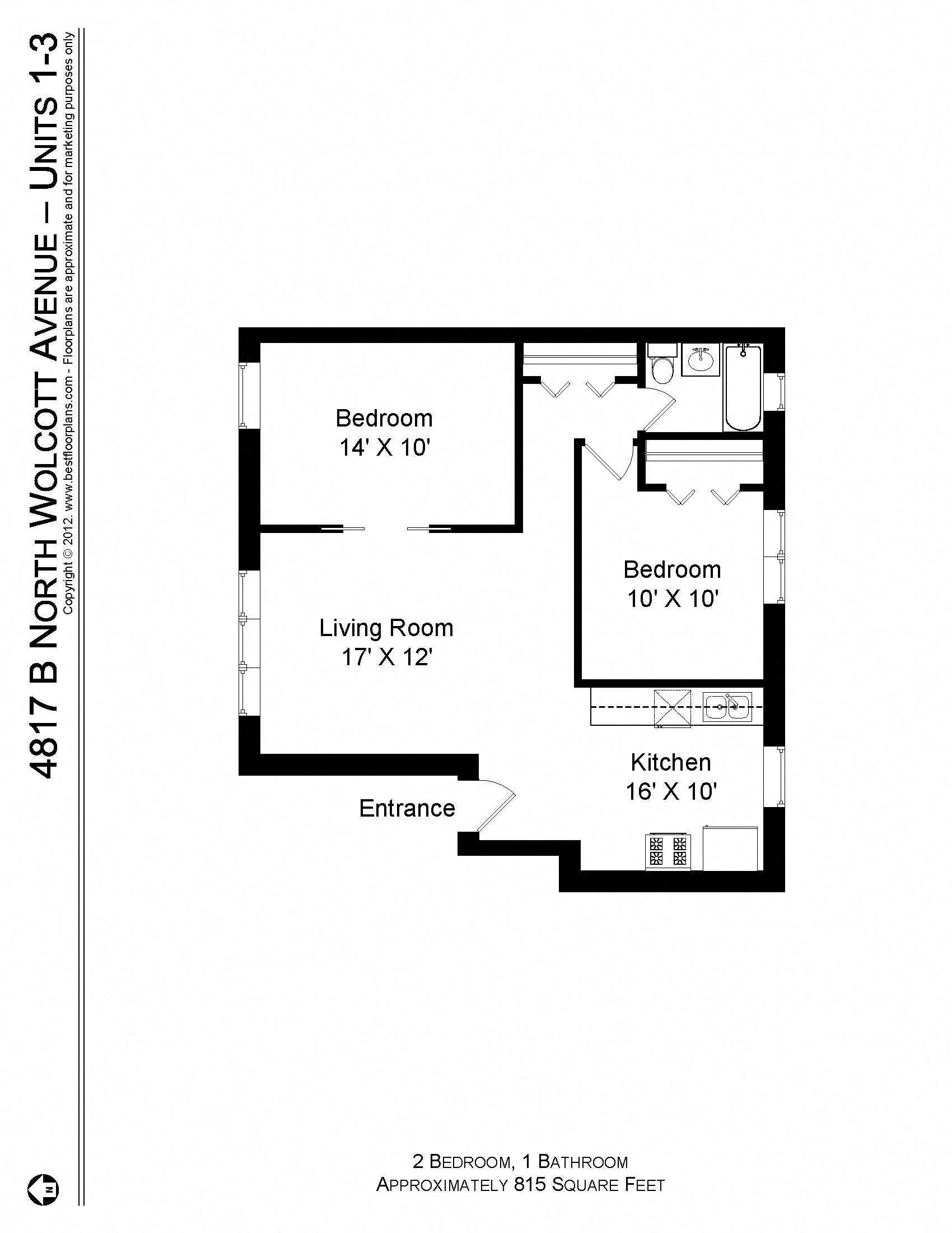 2 Bed / 1 Bath Modern Rehab