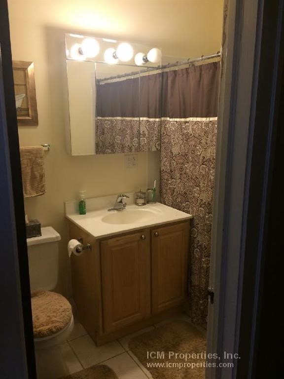 a bathroom with a sink and a toilet and a mirror