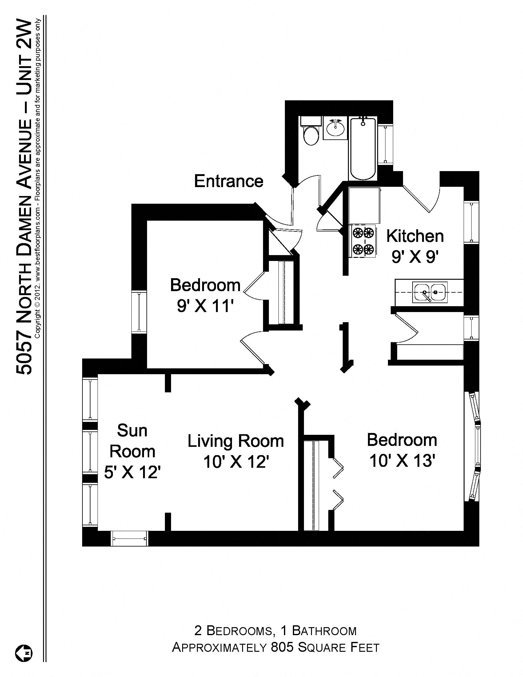 1 Bedroom - 1 Bath