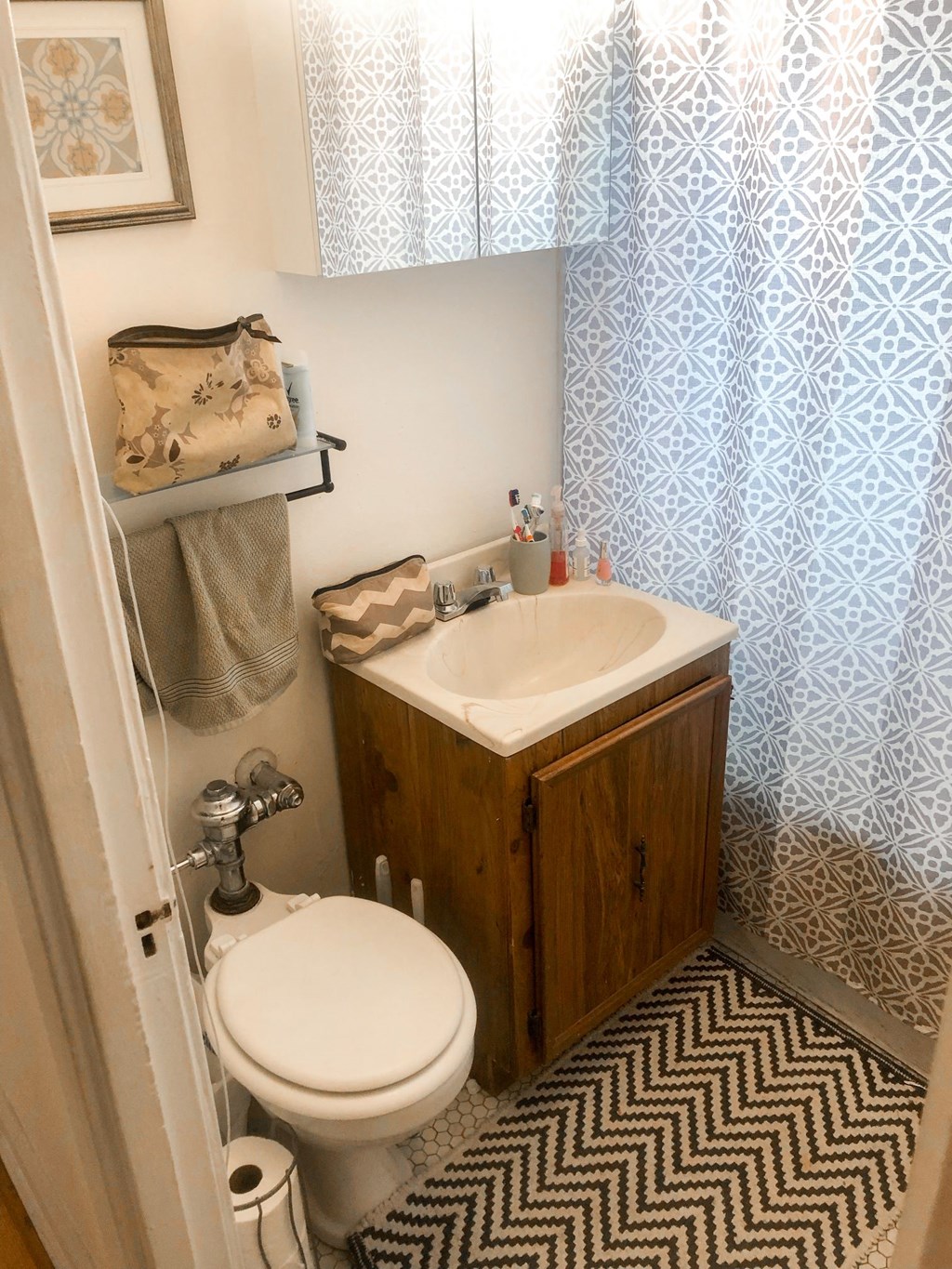 a small bathroom with a toilet and a sink