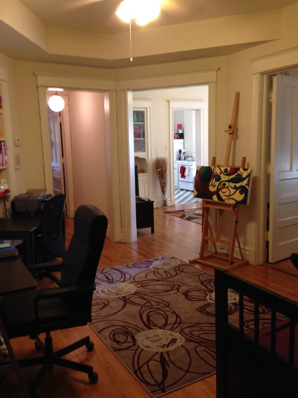 the living room and dining room before the remodel