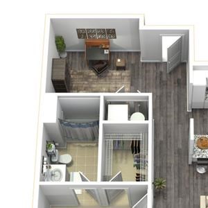 1 Bed - 1 Bath, 930 sq ft, A5 FloorPlan