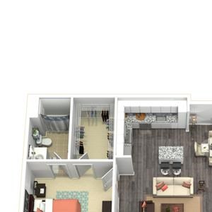 2 Bed - 2 Bath, 1052 sq ft, B3 FloorPlan