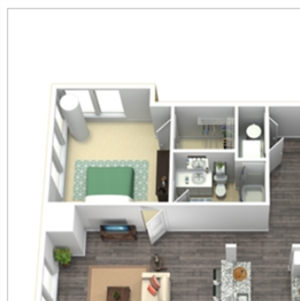 2 Bed - 2 Bath, 1188 sq ft, B5 FloorPlan