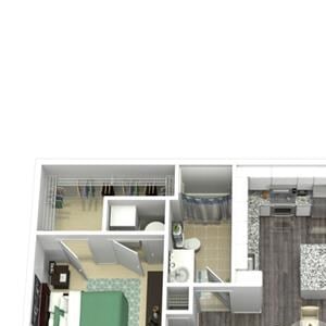 1 Bed - 1 Bath, 805 sq ft, T3 FloorPlan