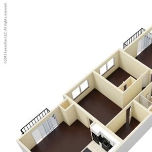 2 Bed, 2 Bath, 1444 sq. ft. B4