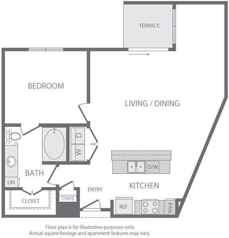 A11 Floorplan at Windsor South Lamar, Austin