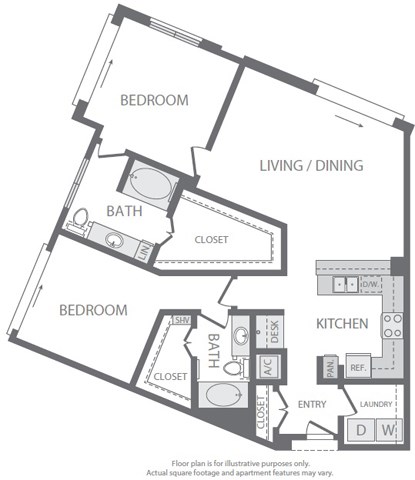 B7 Floorplan at Windsor South Lamar, Austin