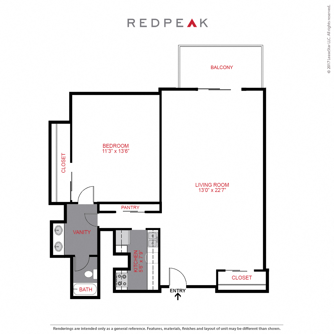 Plan A1 - One Bedroom