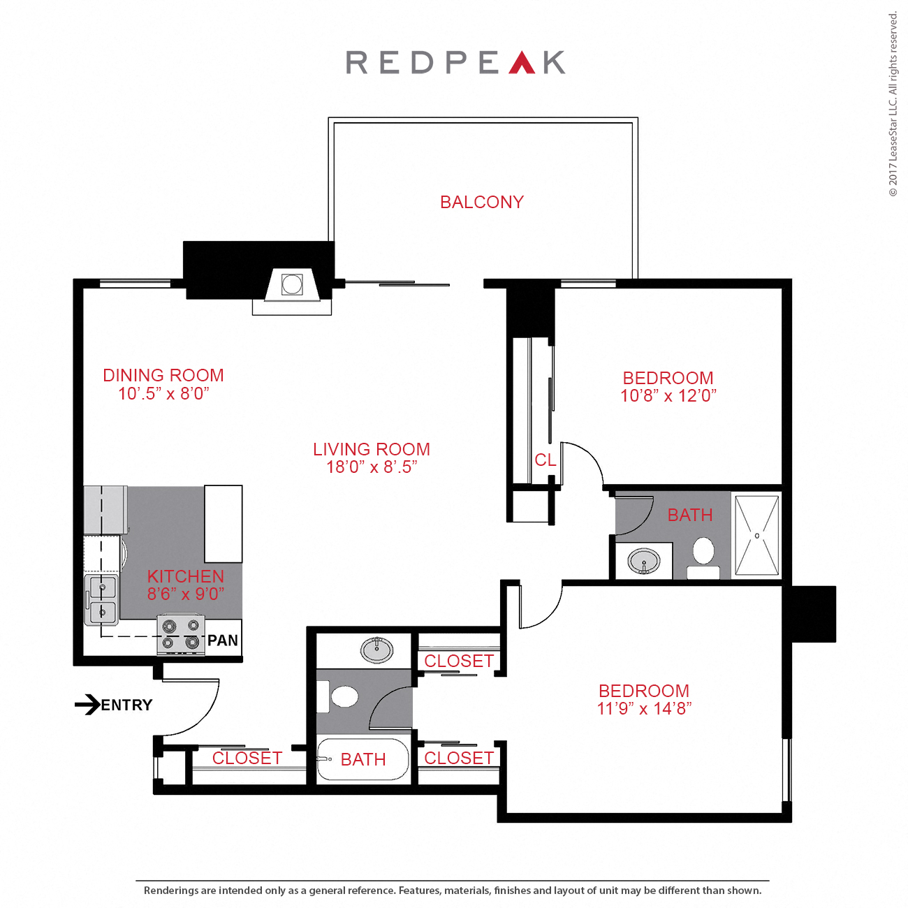 Plan B2 - Two Bedroom