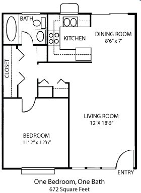 1-1B Floor Plan 1
