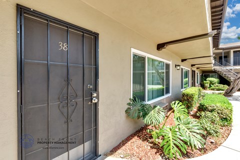 the doors to the front entrance of a house