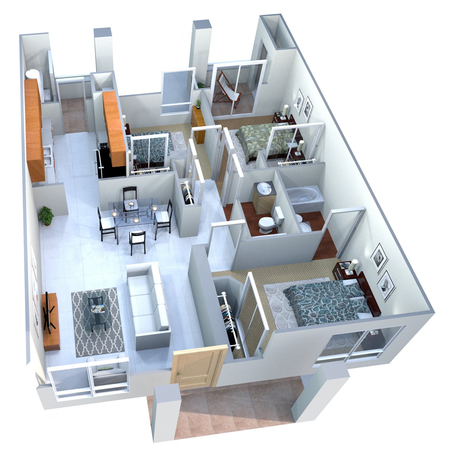 3 Beds A