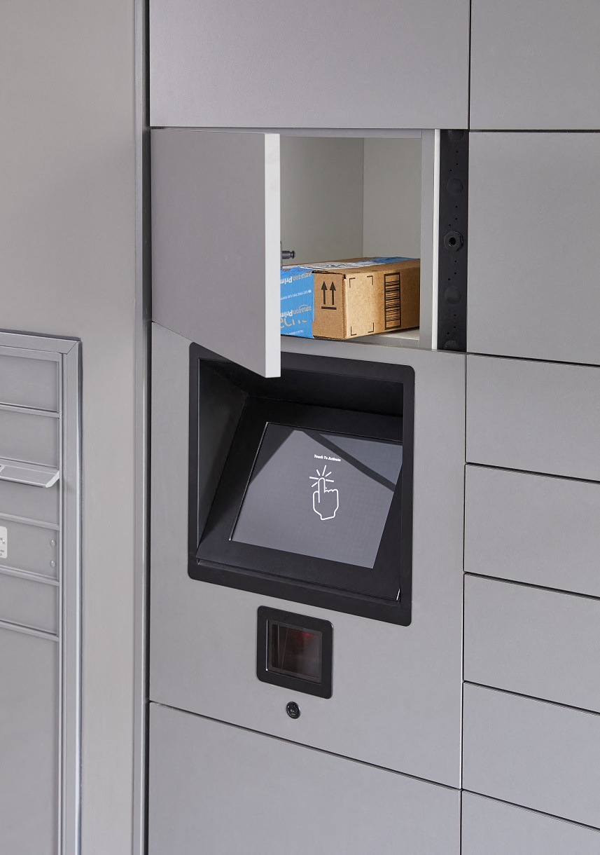 a cabinet with a drawer with a toilet and a box in it