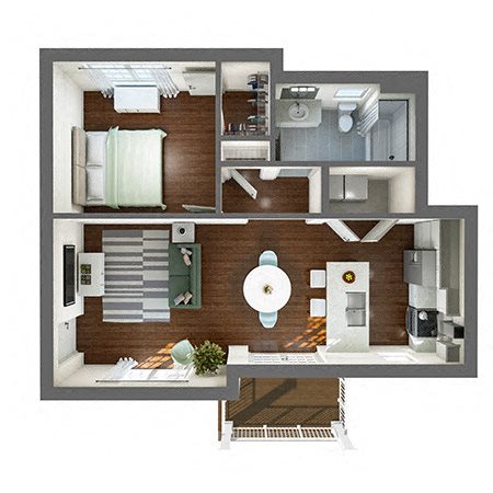 Carytown_Crossing_1 A 1 bedroom plan Carytown_Crossing_1 A 1 bedroom plan