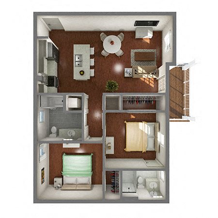 Carytown_Crossing_2B_2 bedroom plan Carytown_Crossing_2B_2 bedroom plan