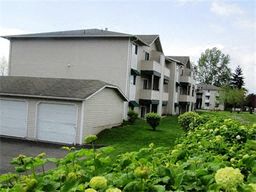 a row of houses in a yard with grass