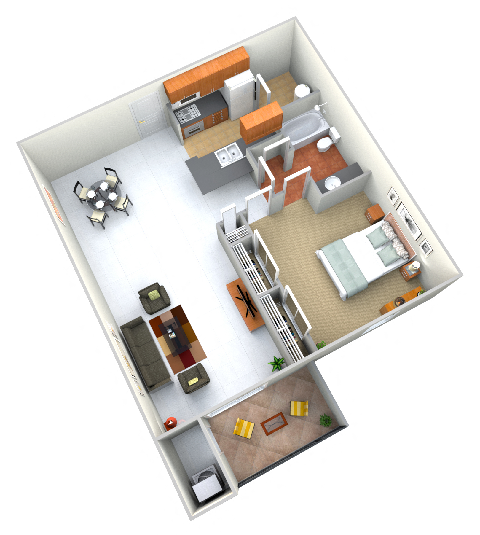 Foxtail Floor Plans at Fairfax Apartments - Lansing, MI, Michigan