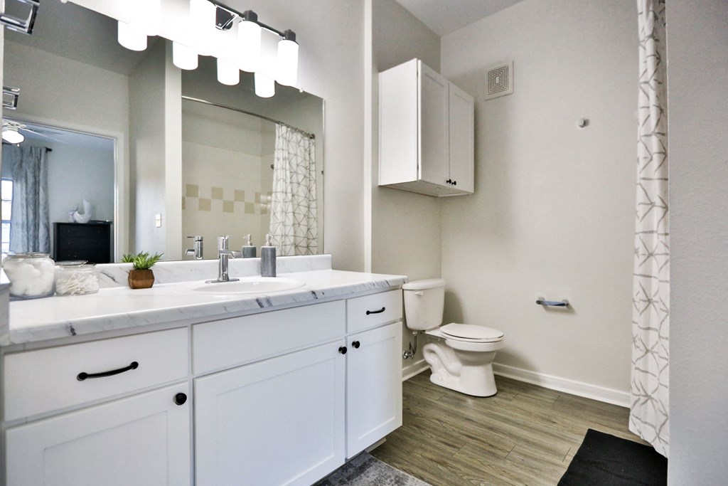 Bathroom With Vanity Lights at The Vineyards of Colorado Springs, Colorado Springs, CO