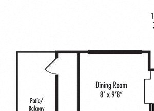 1 x 1 Floorplan 1 x 1 Floorplan at at Canyon Villa Apartment Homes, Chula Vista, CA, 91910