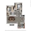 2 Bedroom, 2 Bathroom Floor Plan 2 Bedroom, 2 Bathroom Floor Plan
