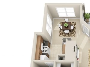 Two Bedroom B2 Floor Plan
