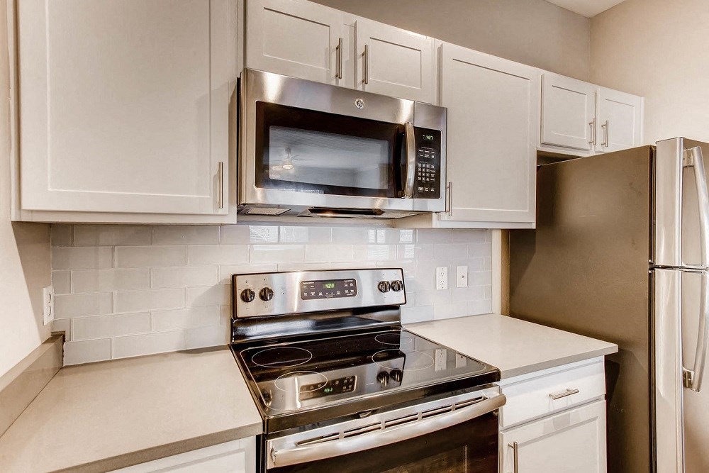 Stainless steel oven and microwave