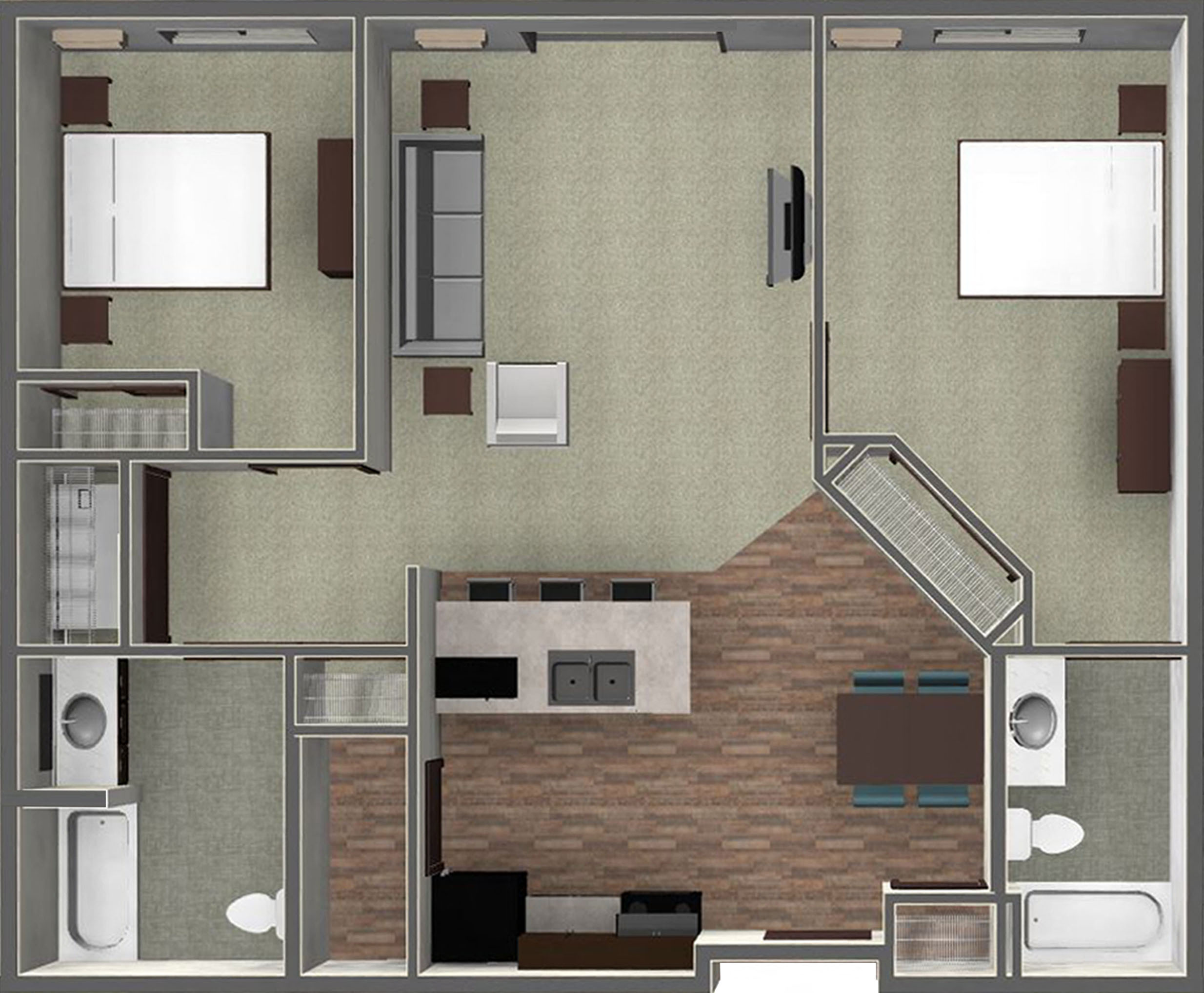 2 bedroom