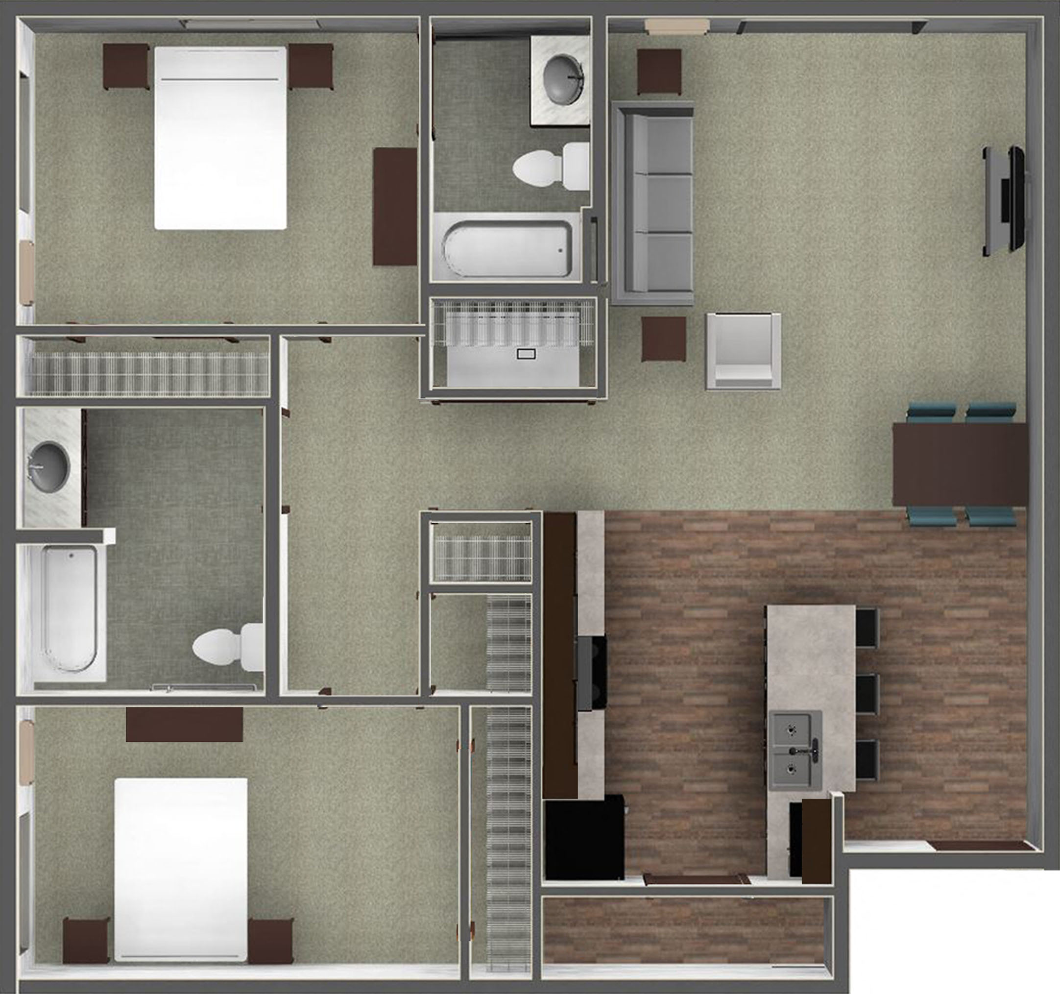 Large 2 bedroom