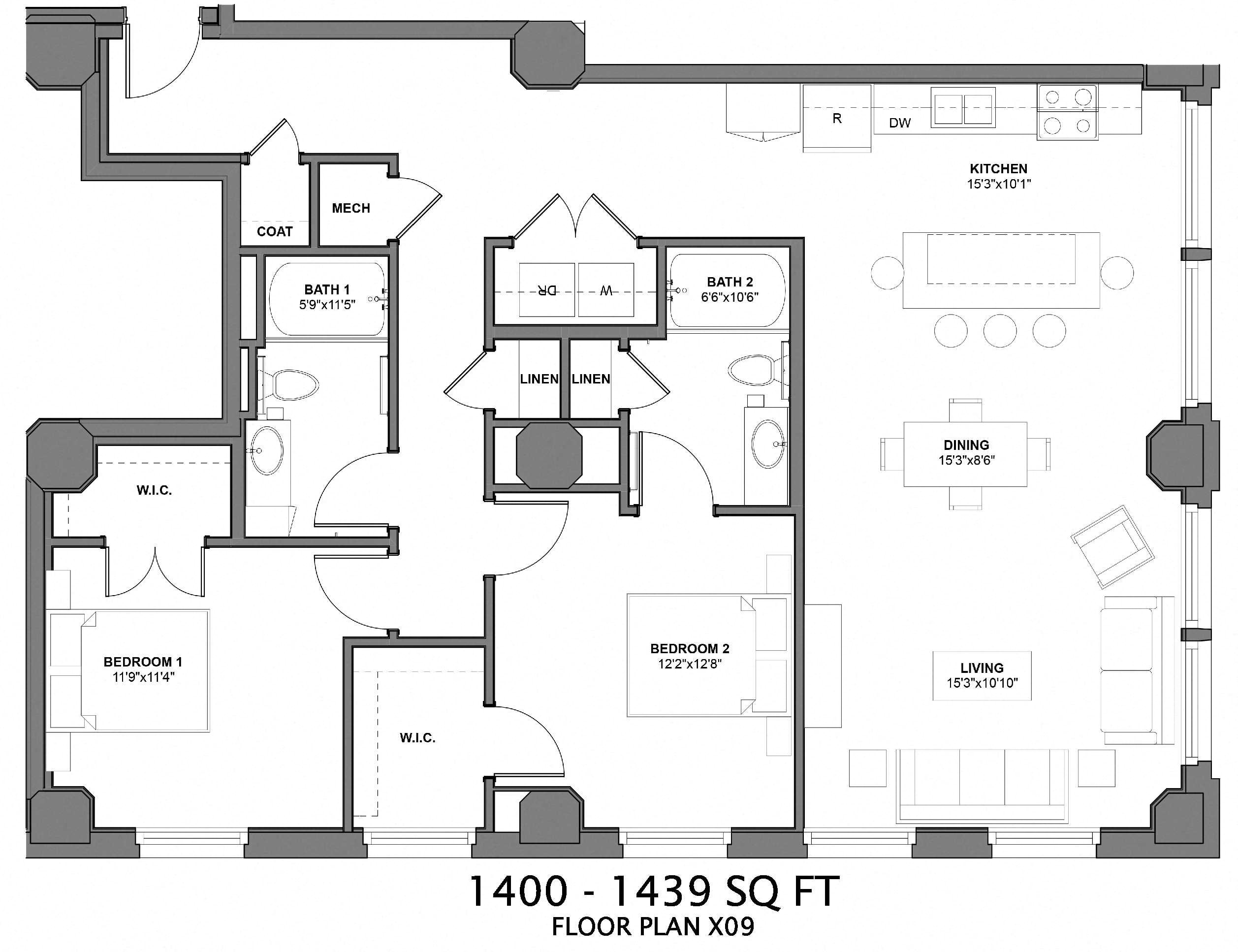 Floor Plans of Arcade Artist Apartments in St Louis, MO