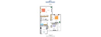 Newport Seacrest Apartments 2 Bedroom Apartment Floor Plan
