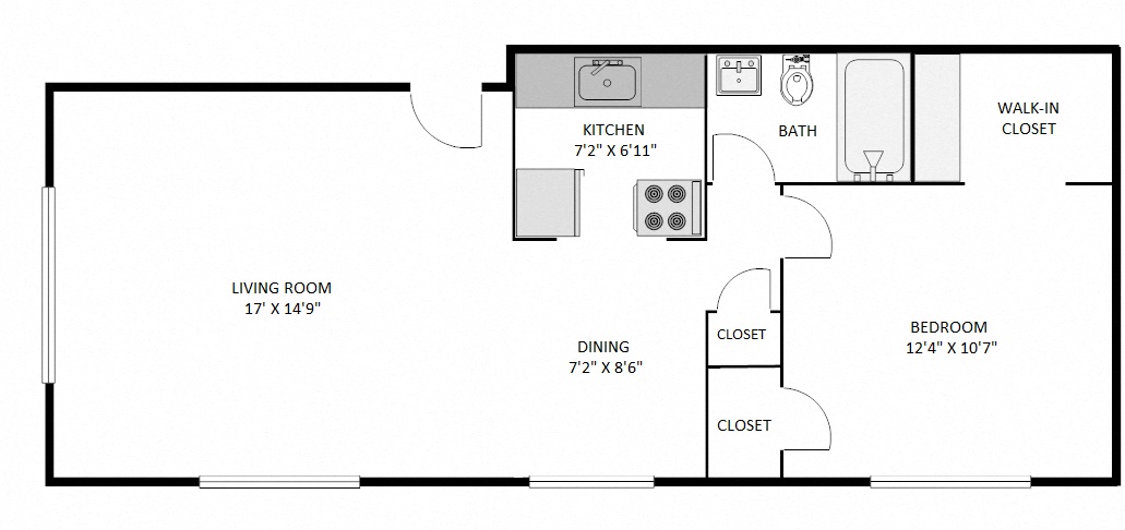 Basement One Bedroom B4