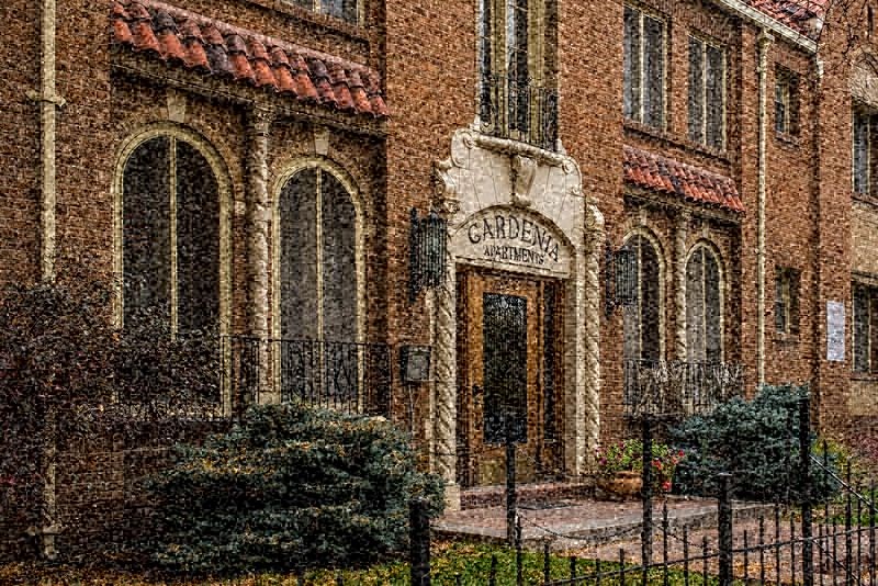 a building with a sign on the front of it