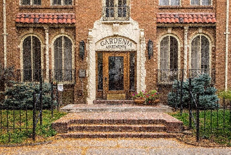 a large building with a sign on the front of it
