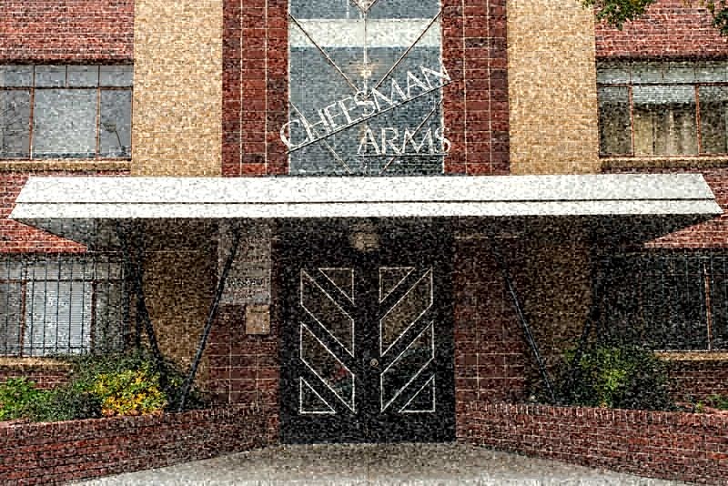 a painting of the front arts building