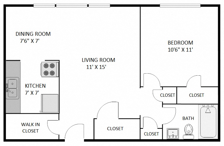 One Bedroom B3A