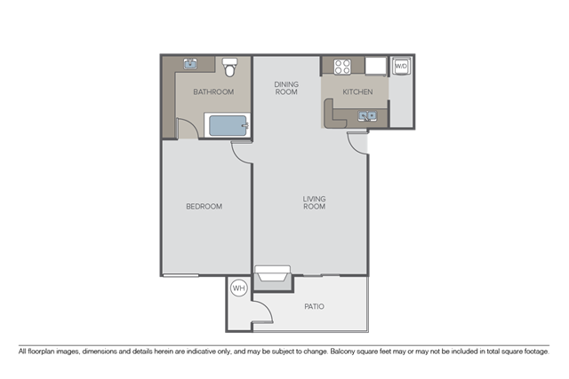 1-bedroom apartment at Hillsborough Park Apartments in La Habra, CA