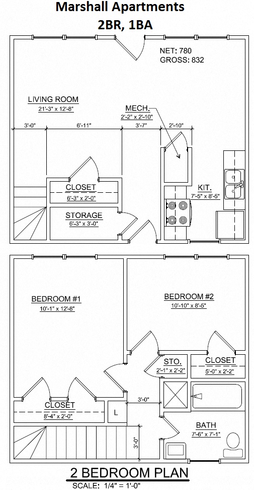2BR,1BTH