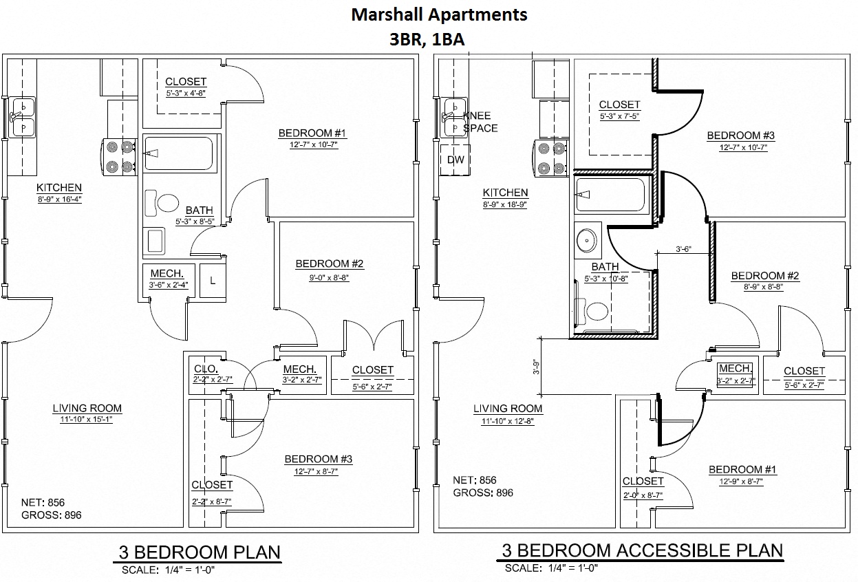 3BR, 1BTH
