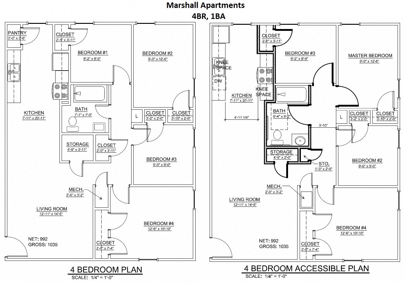 4BR, 1BTH