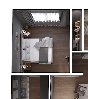 Tuscany Villas 1 Bedroom Apartment Floor Plan