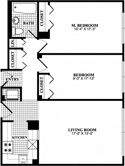 Two Bedroom One Bathroom