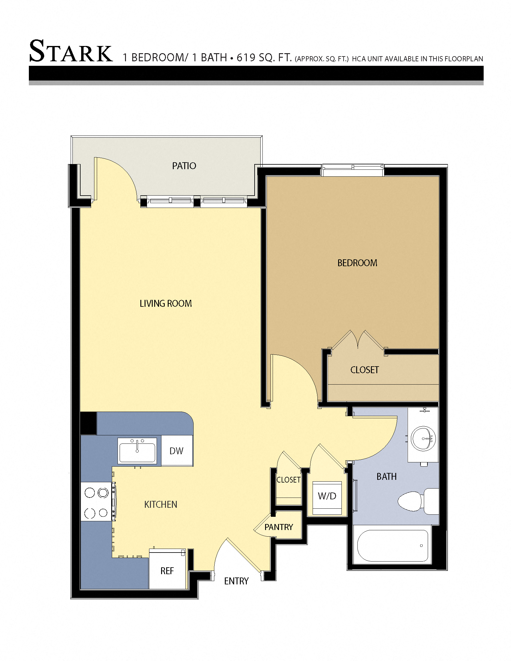 Stark Floor Plan Liberty Crest Apartments Salt Lake City Utah